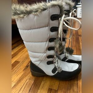 SPORTO WINTER SNOW RAIN BOOTS WATERPROOF W/QUILTED SYNTHETIC & FAUX FUR SIZE 7